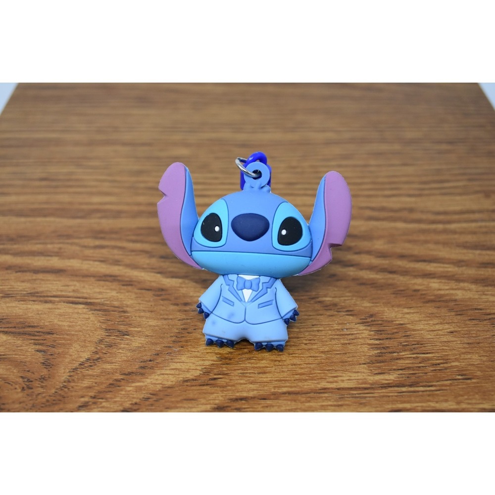 Disney Stitch Tuxedo Suit Figural Bag Clip Keychain Lilo & Stitch PVC Figure